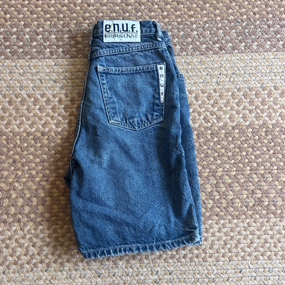 Vintage ENUF mid length jeans shorts